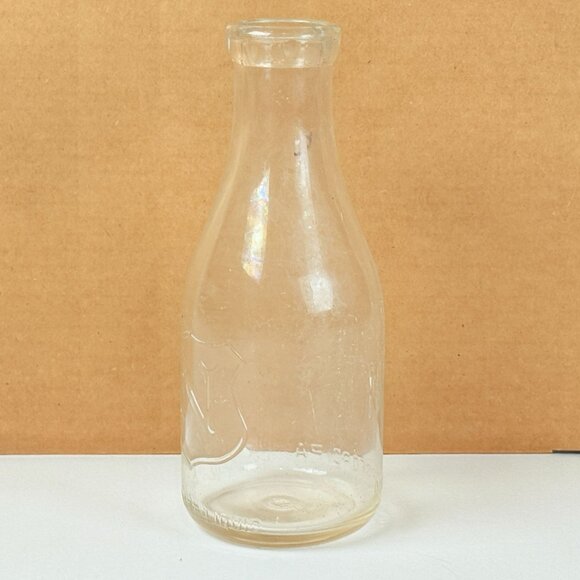 Vintage Clear Embossed Empty Nelson Dairy Milk Bottle 10" Tall  Royersford PA - Picture 1 of 11